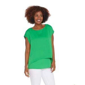 New Linea by Louis Dell'Olio Caftan and Tank Set in Grass Green | Size 2X